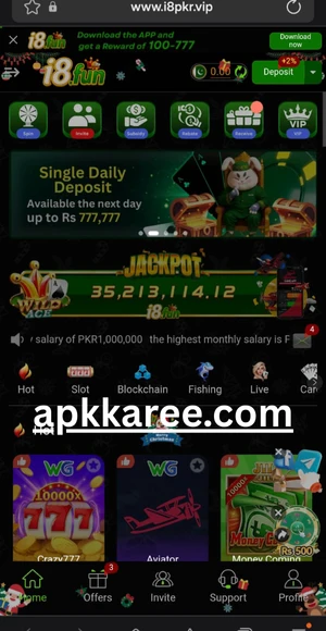 I8pkr app home screen displaying available games